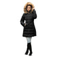 ELORA Parka Mid Length Womens Winter Coat Fur Trim Hood