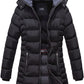 ELORA Parka Mid Length Womens Winter Coat Fur Trim Hood