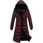 Elora Maxi Puffer vegan winter coat, 40-inch, warm and stylish for women.