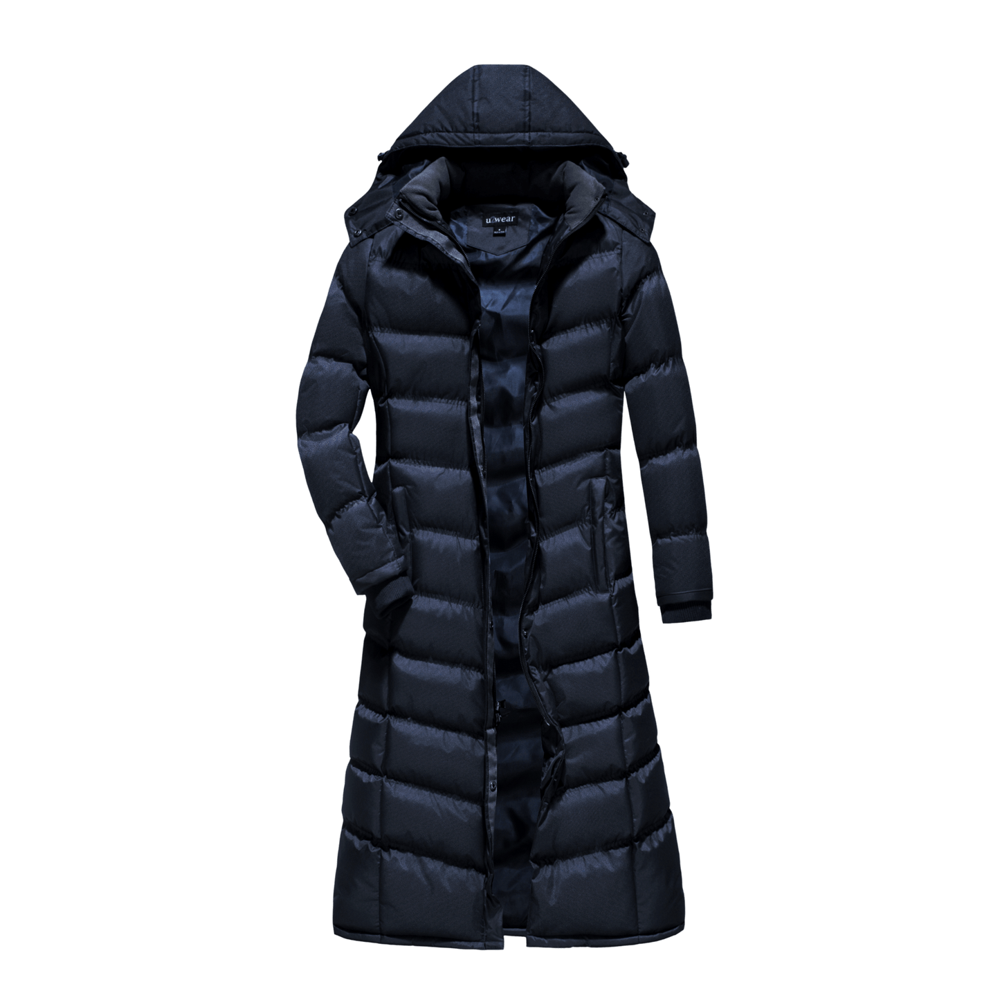 Women Full Length Puffer Coat water resistant with detachable hood