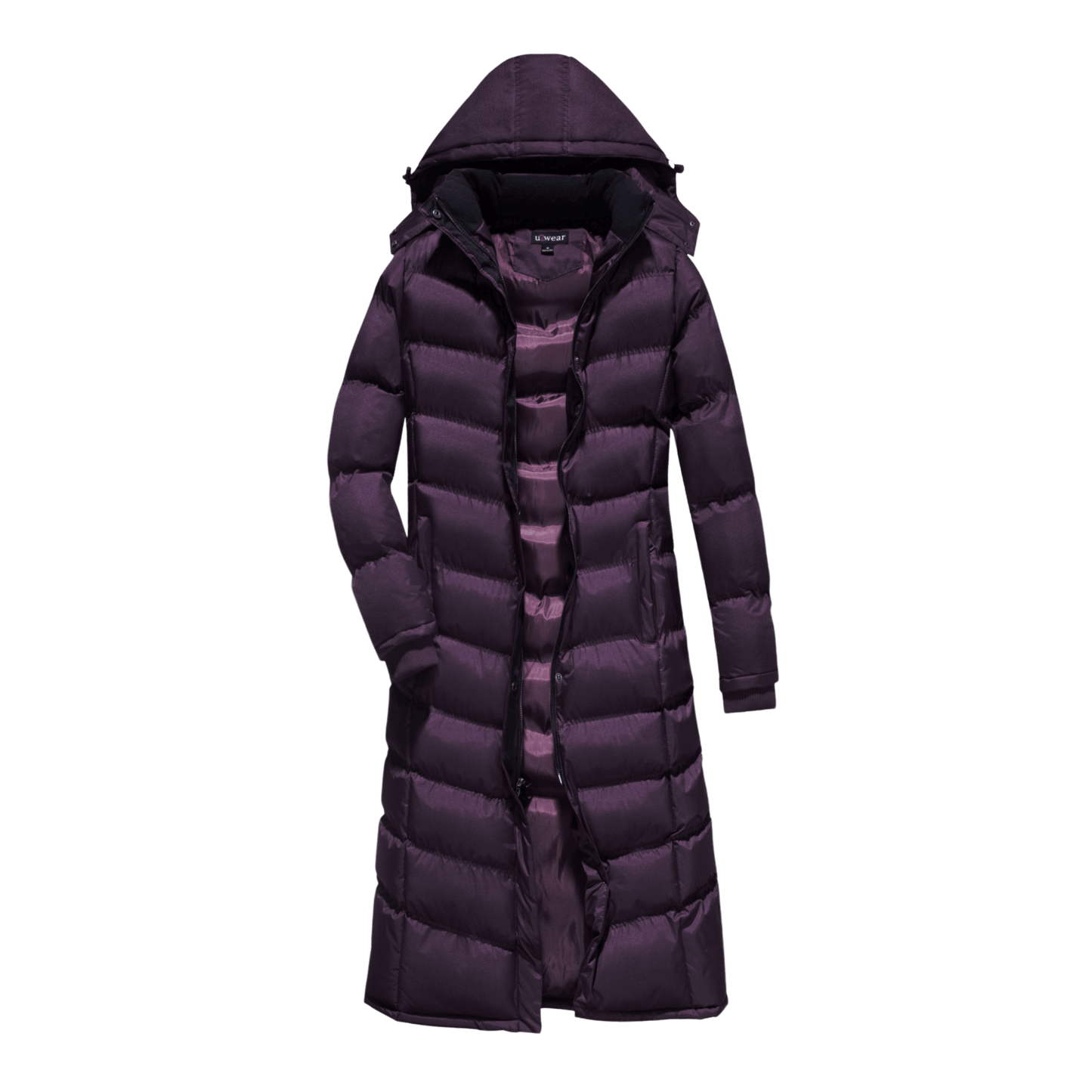Women Full Length Puffer Coat water resistant with detachable hood