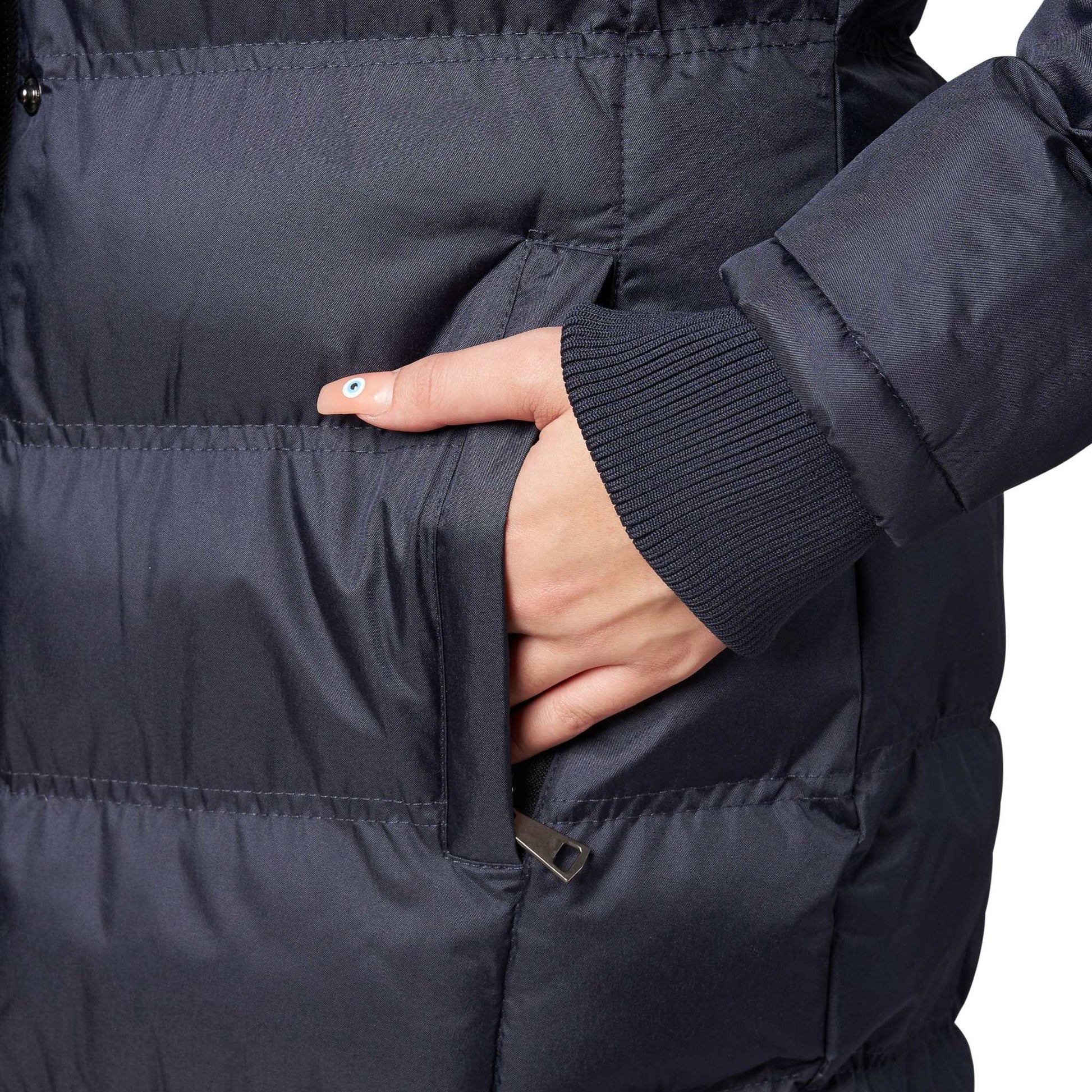 Women Full Length Puffer Coat water resistant with detachable hood