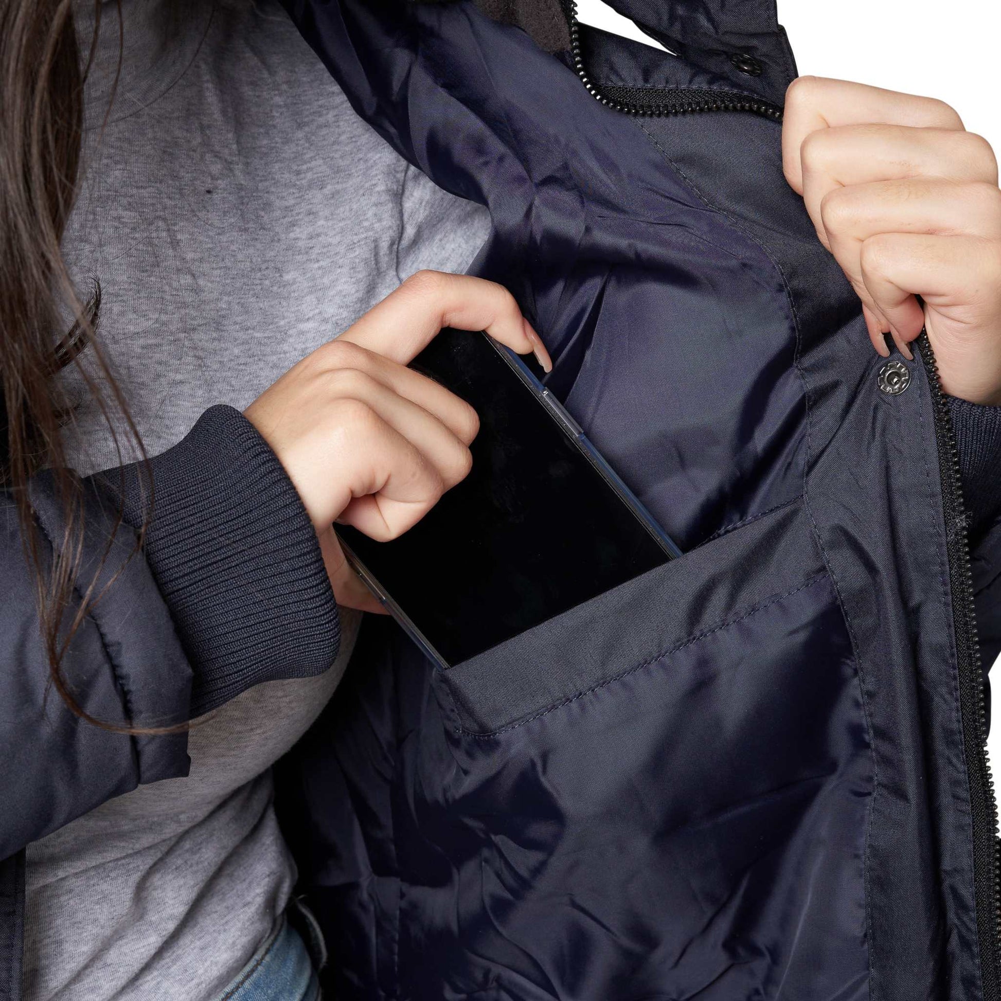 Women Full Length Puffer Coat water resistant with detachable hood
