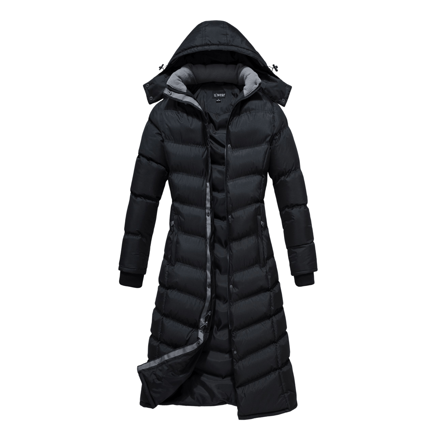 Women Full Length Puffer Coat water resistant with detachable hood