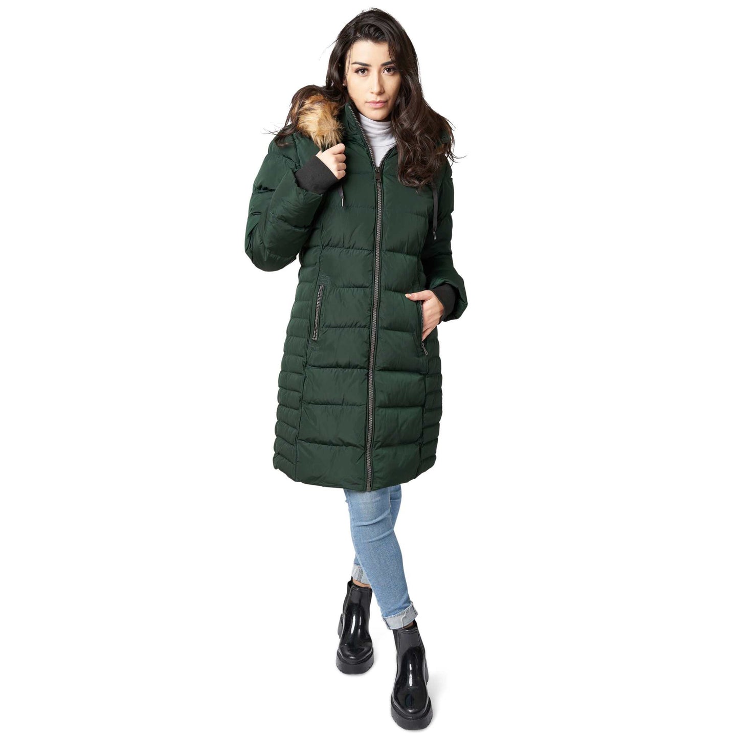 Mid Length Womens Winter Coat