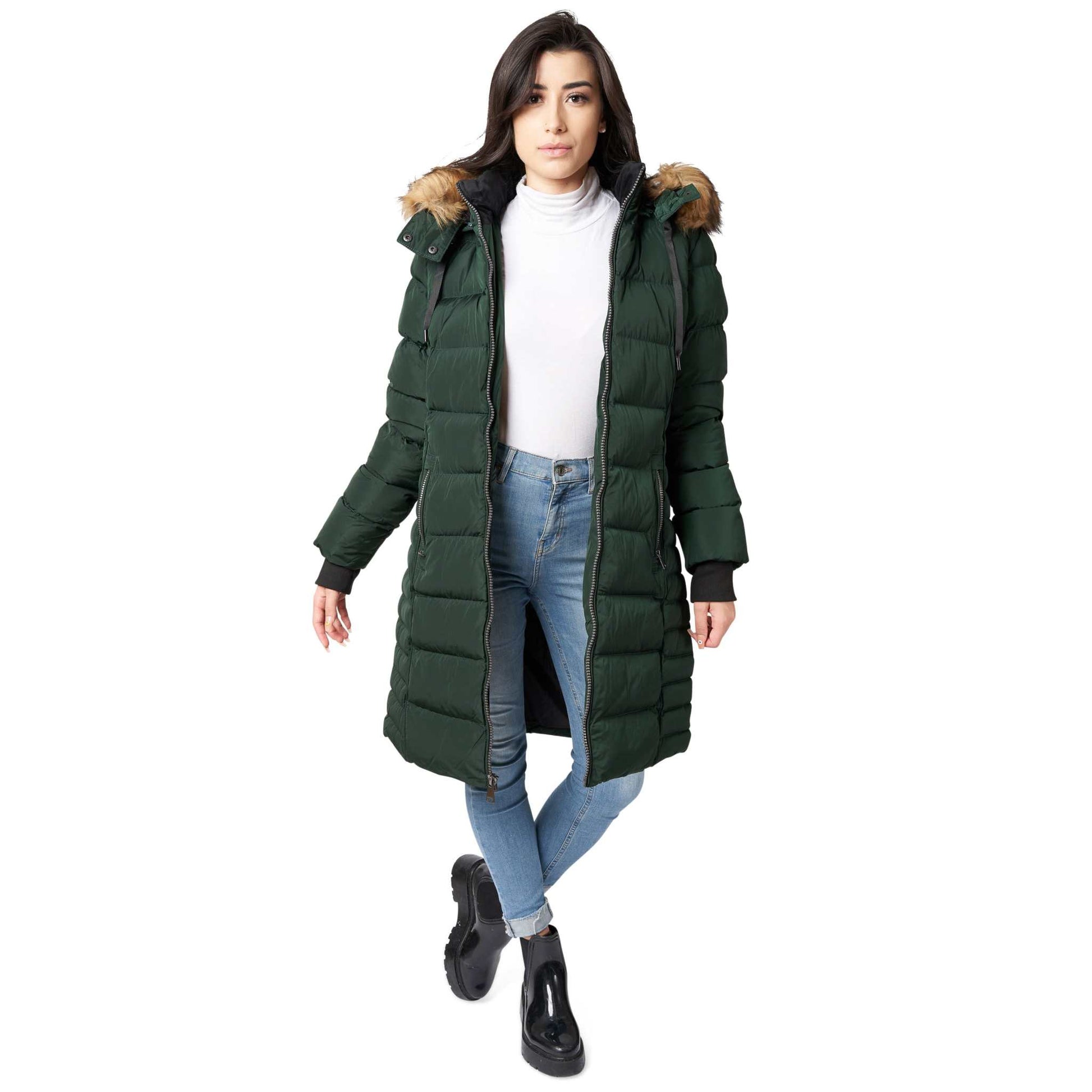 Mid Length Womens Winter Coat