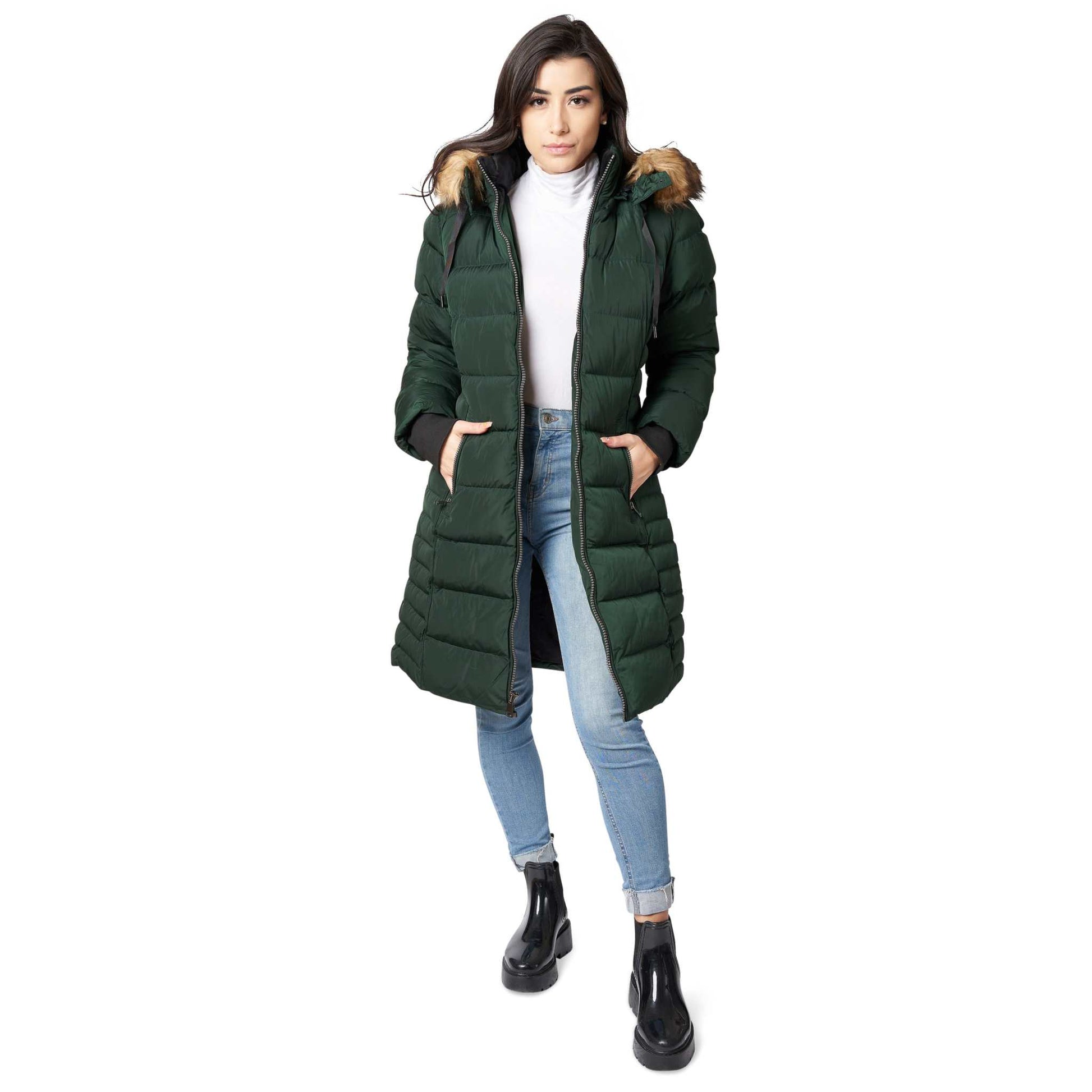 Mid Length Womens Winter Coat
